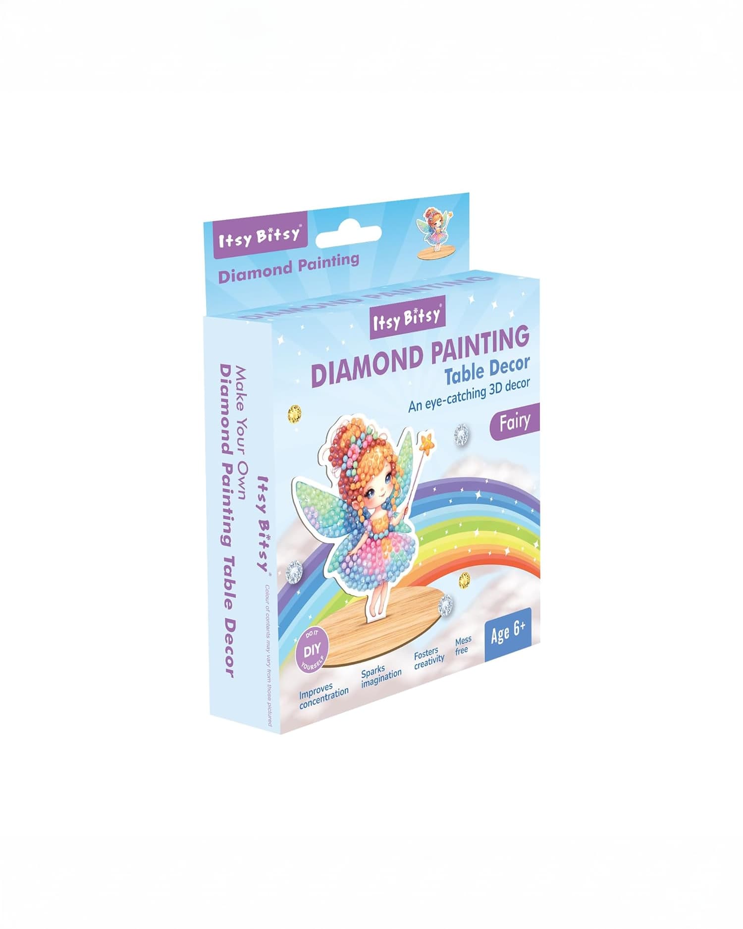 Itsy Bitsy Diamond Painting Table Decor Fairy 10.5 X 11.2CM for kids|Pack of 1| Multi color| Age 6+