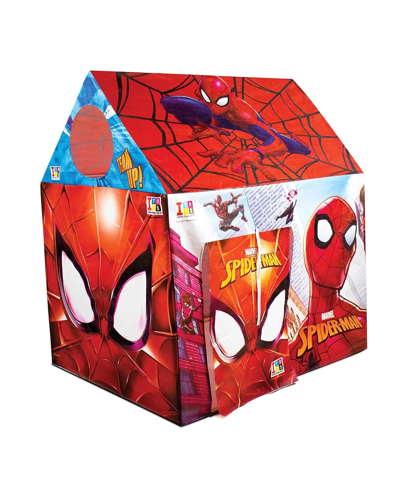 IToys Marvel SPIDER-MAN Playhouse Tent for Kids – Foldable Indoor/Outdoor Waterproof Play Tent House for Fun Playtime