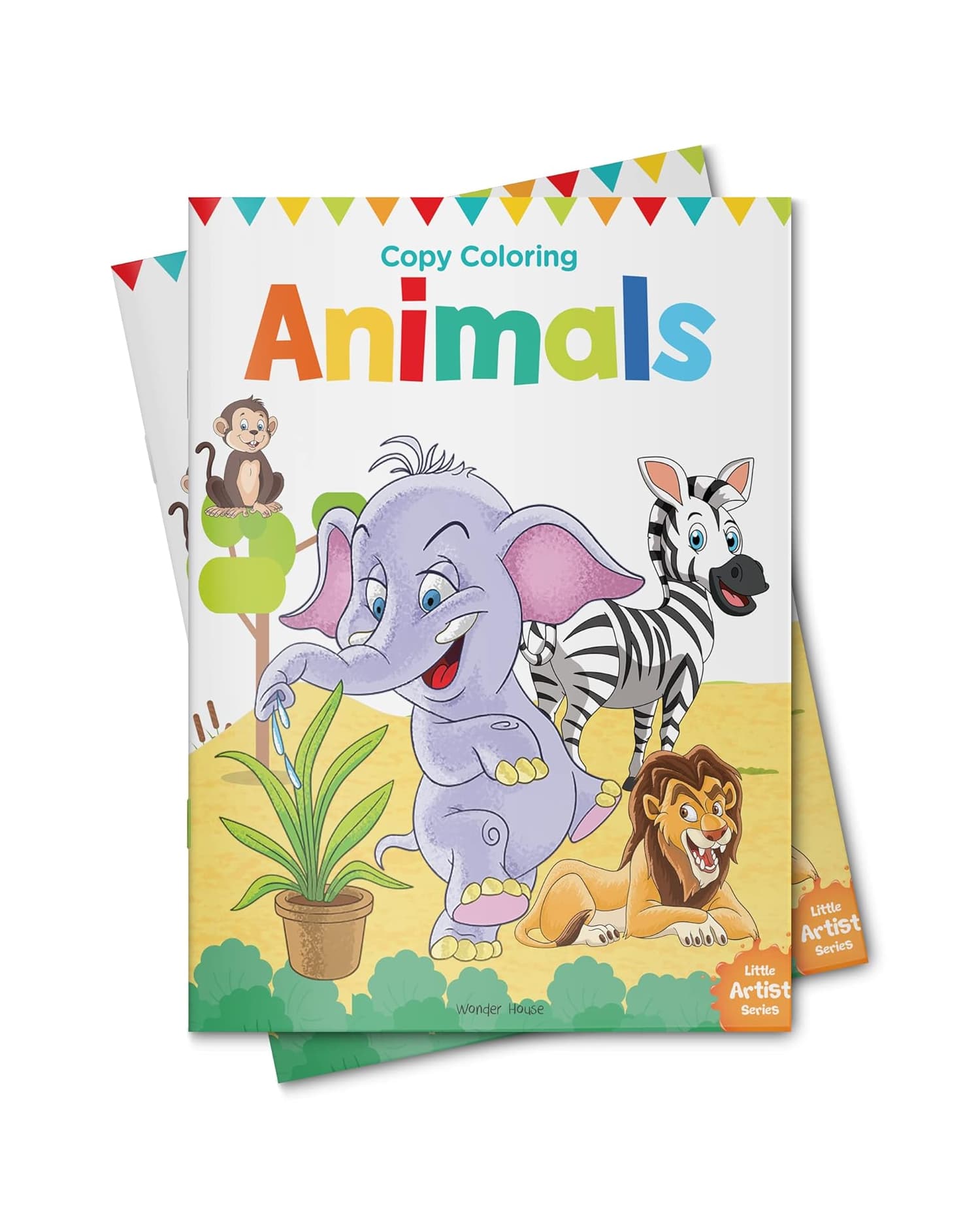 Animals Copy Colour Book | Fun Animal Colouring for Kids | Easy-to-Colour Bold Outlines Pack of 1