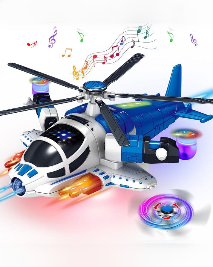 Kidology Combat Fighter High Speed Aircraft Toy with 360° Rotation Action Plane for Kids 3+ Years