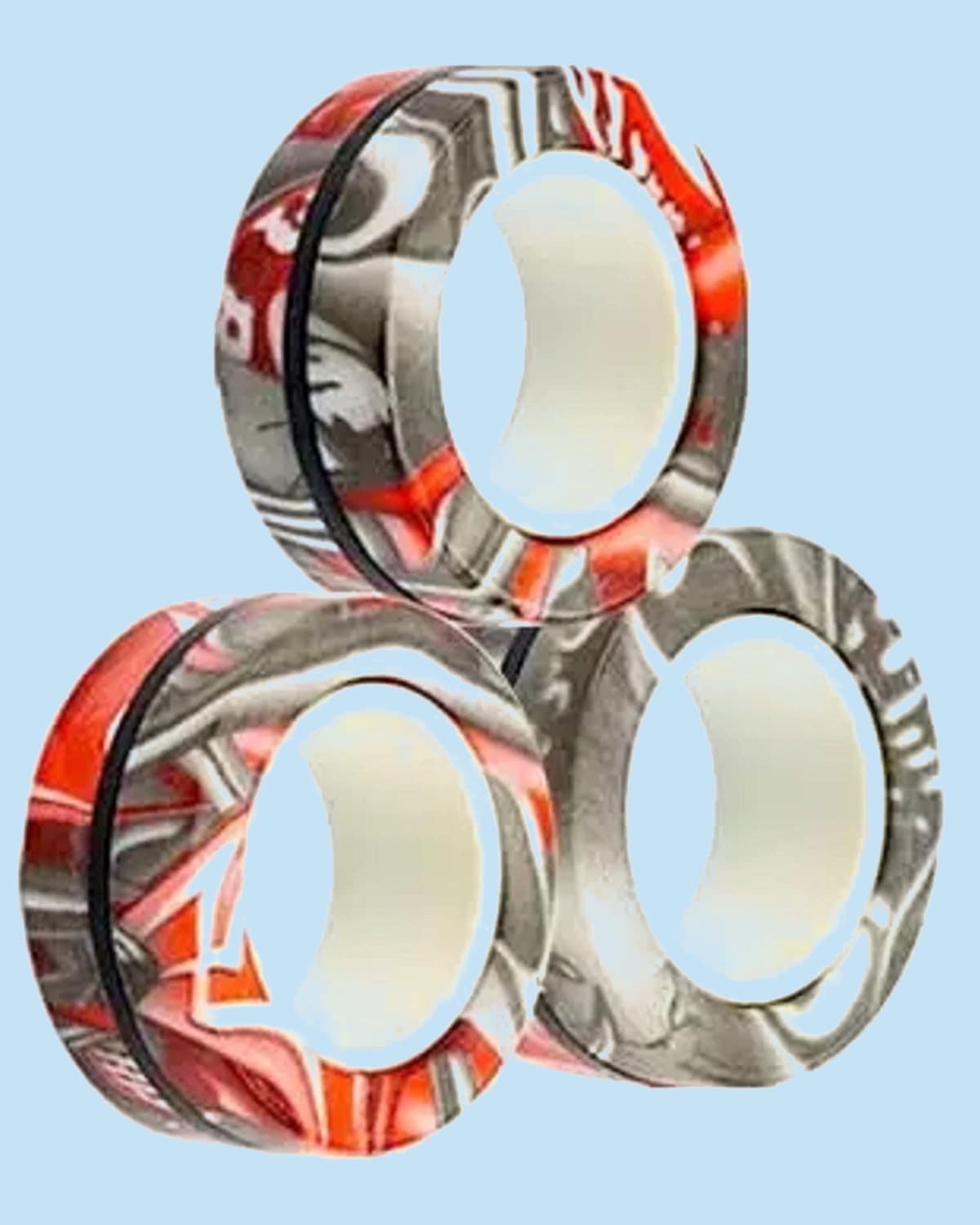 Kidology 3 PCS Magnetic Fidget Rings Set | Colorful Anti Stress Toys for Kids & Adults Daily Stress Relief - Multi Color