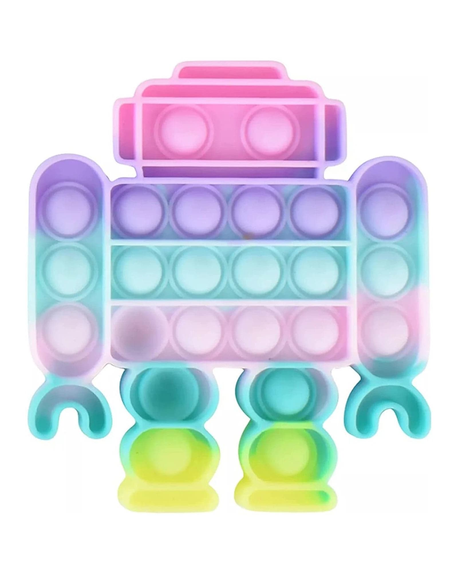 FunBlast Robot Pop It Fidget Toy for Kids – Silicone Sensory Bubble Push Pop Stress Relief Puzzle Game Toy