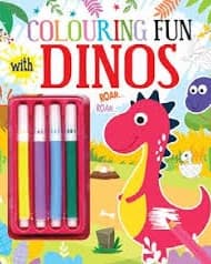 Colouring Fun with Dinos Roar Book for Kids | Educational Coloring, Drawing & Creative Art Activity Book