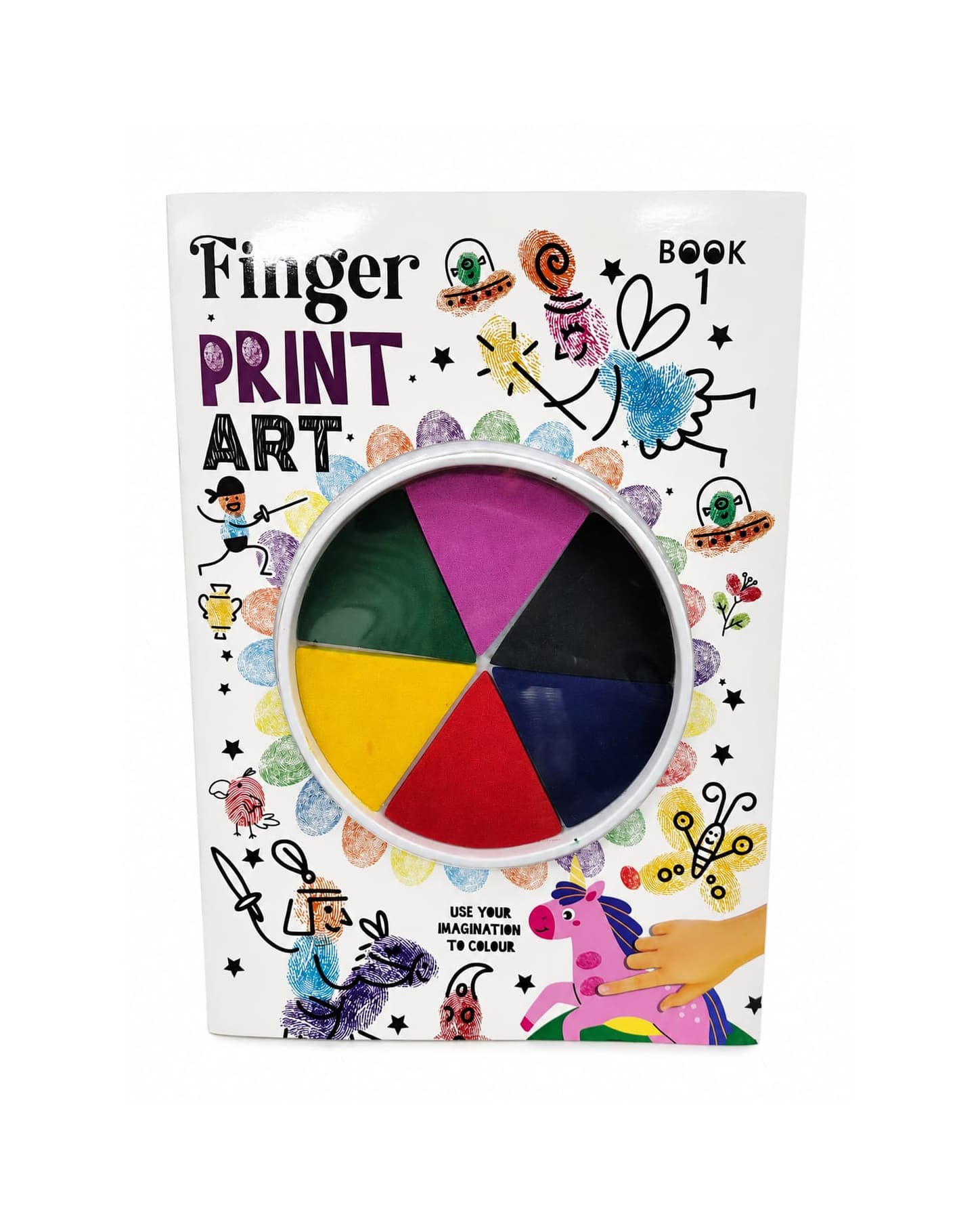 Hello Friends Finger Print Art Book - 1 for Kids | Creative Finger Painting Activity Book for Toddlers