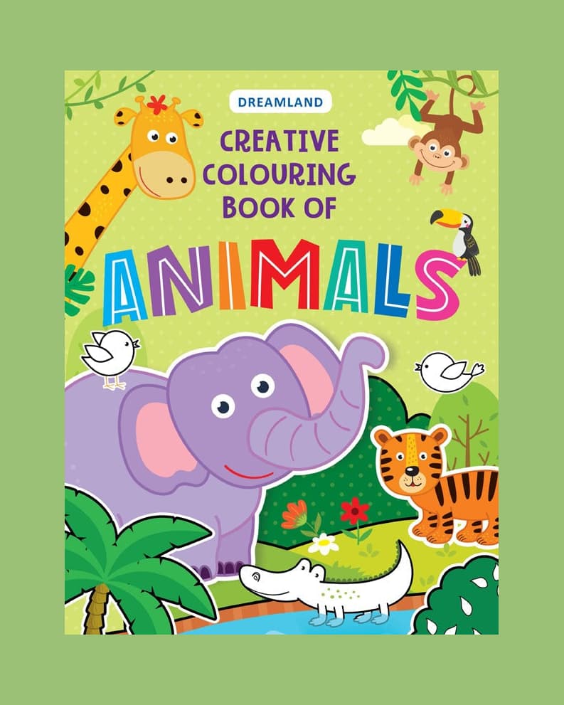 Dreamland Animals Creative Copy Colouring Book for Kids Age 1–6 Years | 16 Pages Drawing & Painting Activity Book