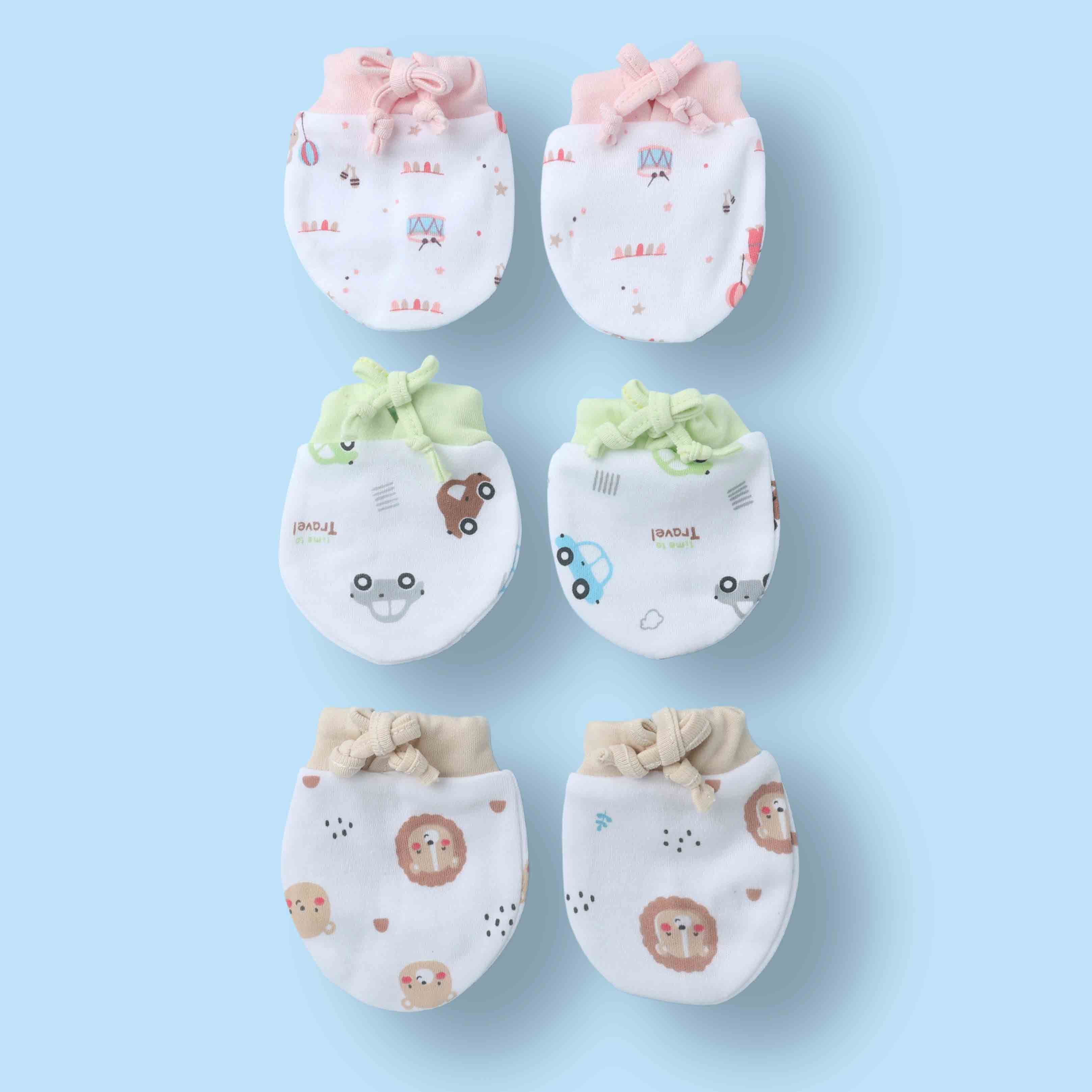 Simply Unisex Multicolor Mittens, All-Over Print Baby Hand Gloves for Casual & Travel Wear