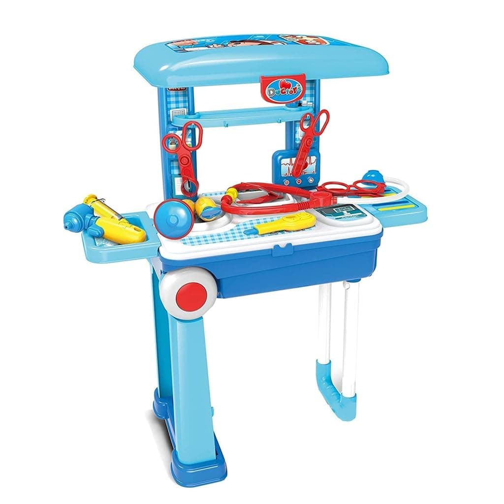 Little Doctor Playset Suitcase Trolley for Kids | Doctor Nurse Medical Kit with Workbench & Carry Case