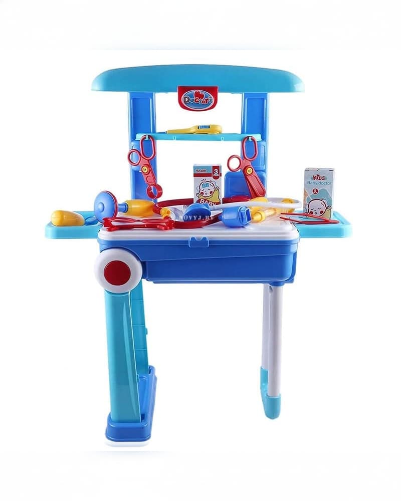 Little Doctor Playset Suitcase Trolley for Kids | Doctor Nurse Medical Kit with Workbench & Carry Case
