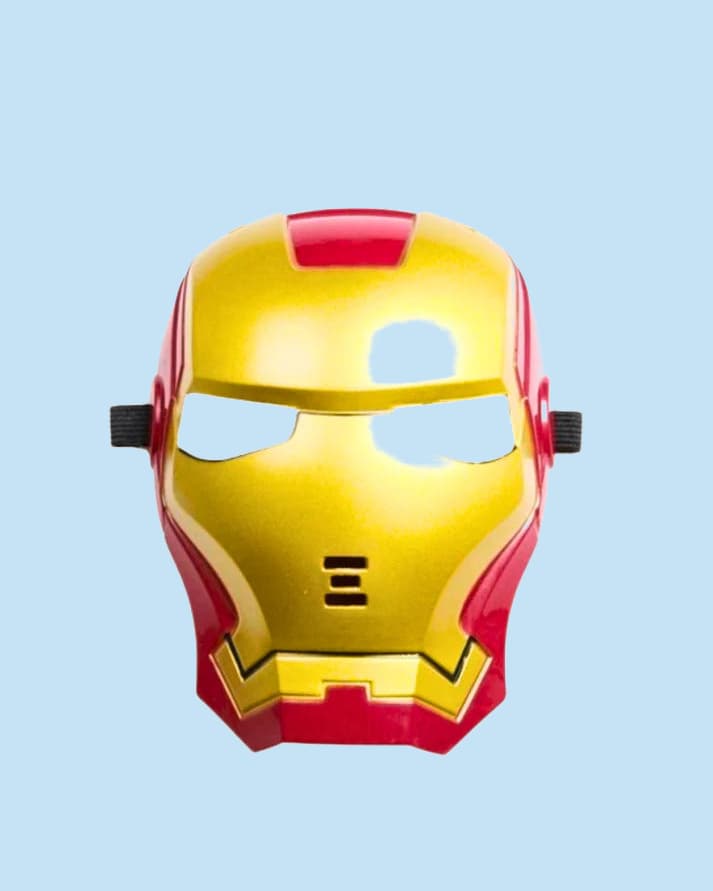 Wanna Party - Iron Man Mask with Adjustable Strap for Kids Best For Birthdays, Parties - 1PC
