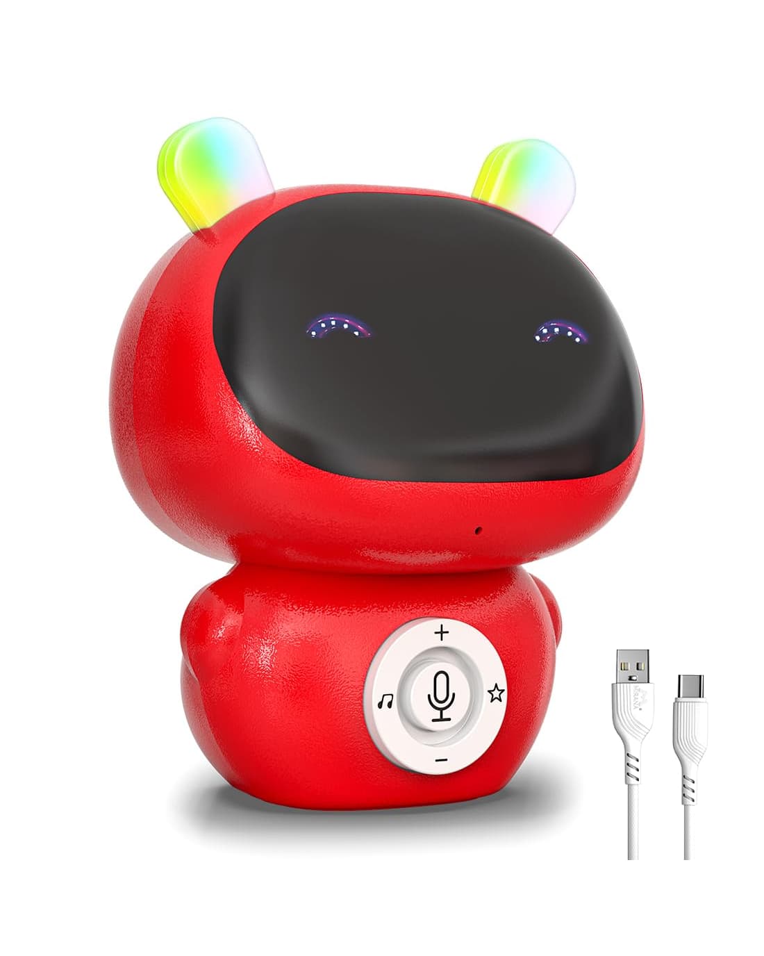 Mirana Mr. Robot | Smart Talkback Toy for Kids | USB-C Rechargeable | Music | Gift for Boys & Girls Ages 6+ (Red)