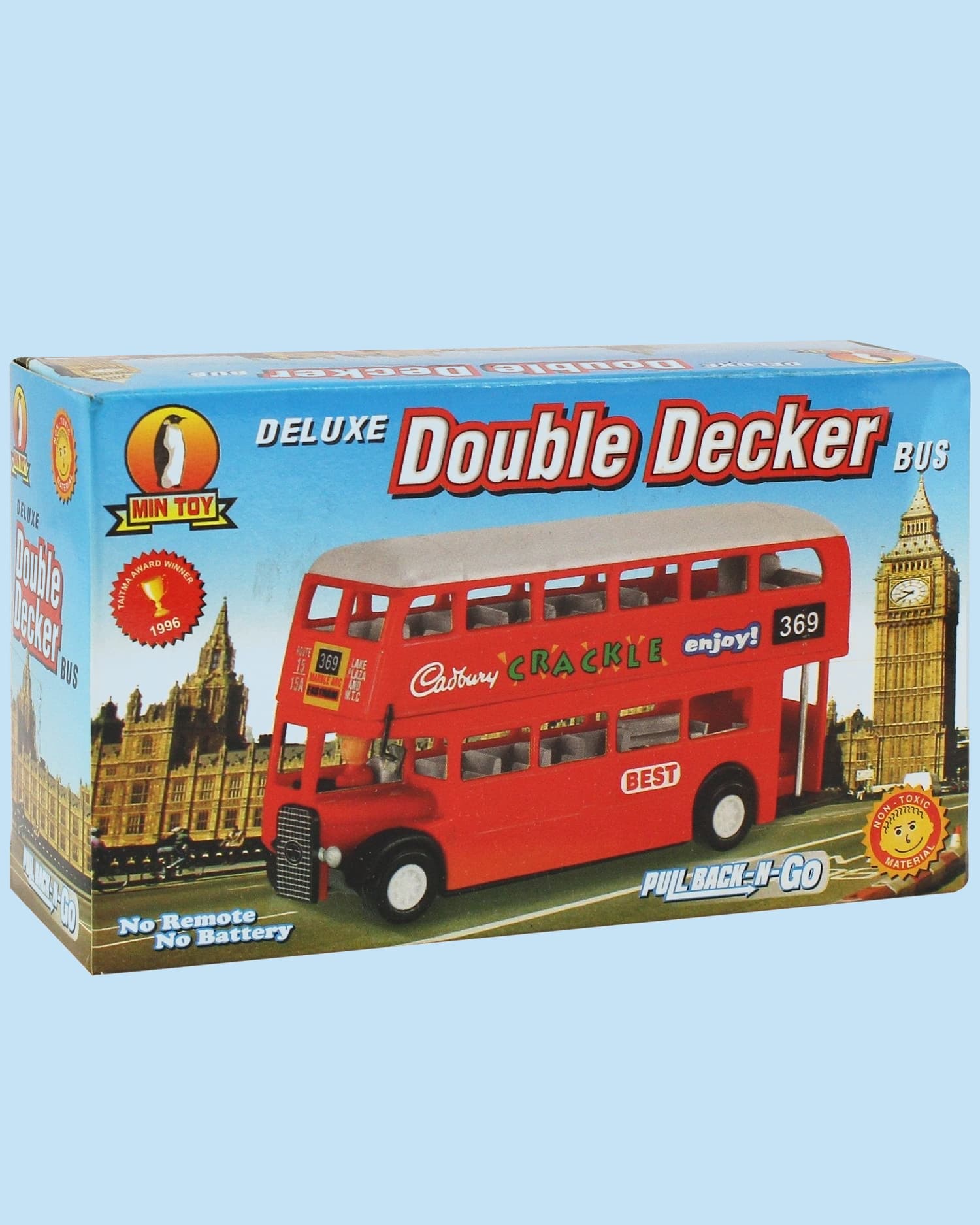 Smilebug Shinsei Deluxe Double Decker Bus: Premium 1:16 Scale Pullback Toy, Smooth Mechanism