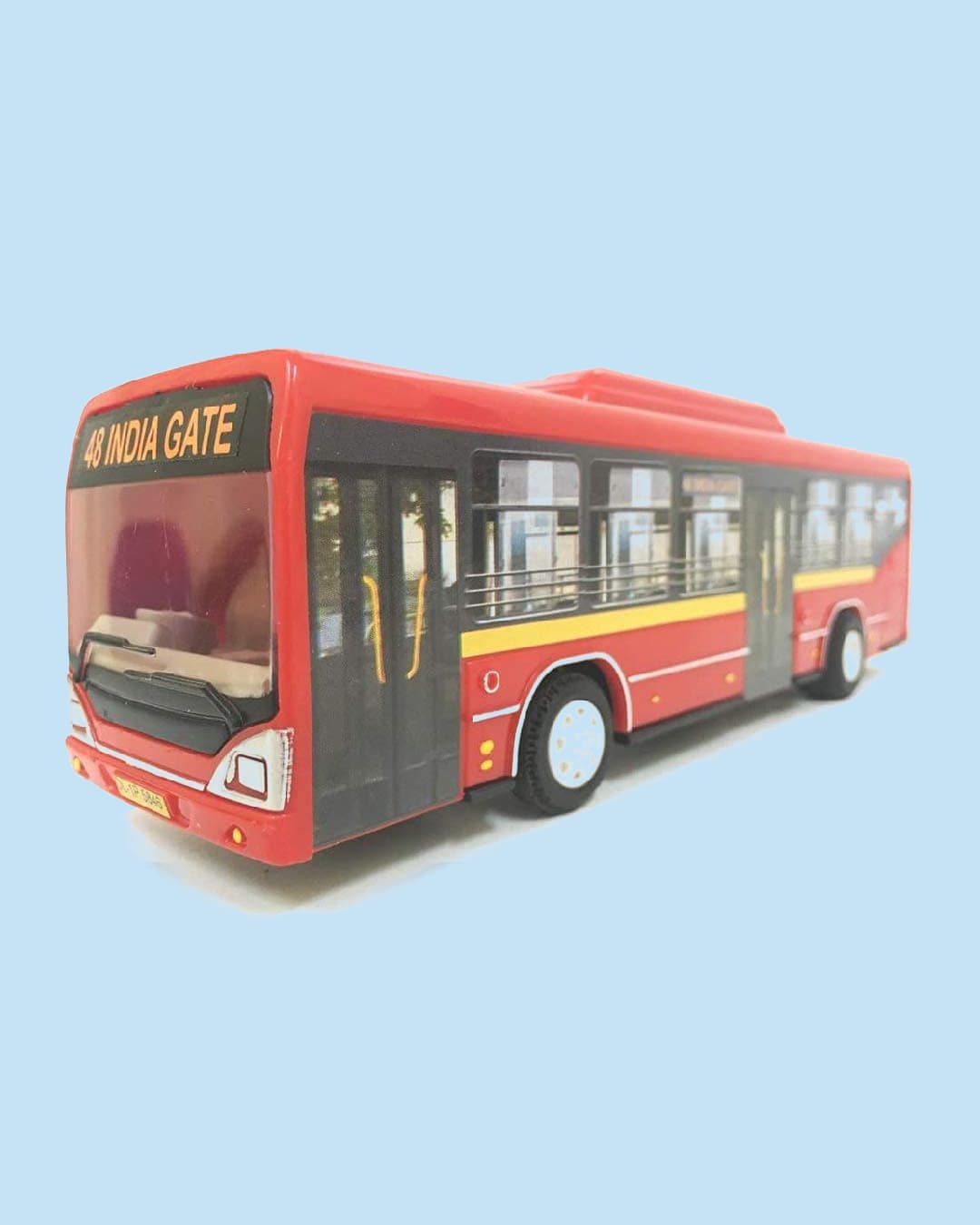 CENTY Toys Low Floor Bus Red with 6 Wheels- Pull Back Action -a Made in India