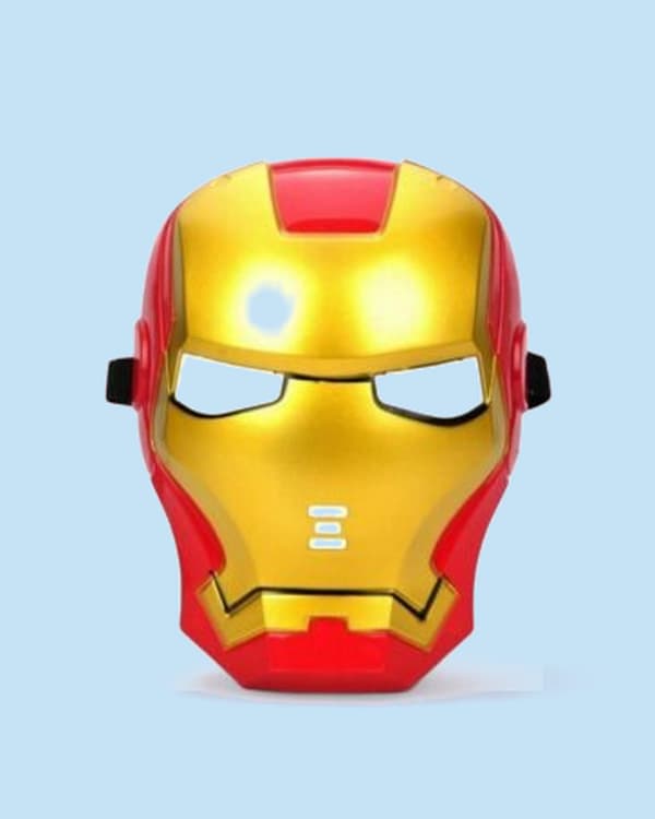 Smilebug (10 Pcs) Iron Man Superhero Mask Set for Kids: Lightweight Plastic Cosplay & Party Favors
