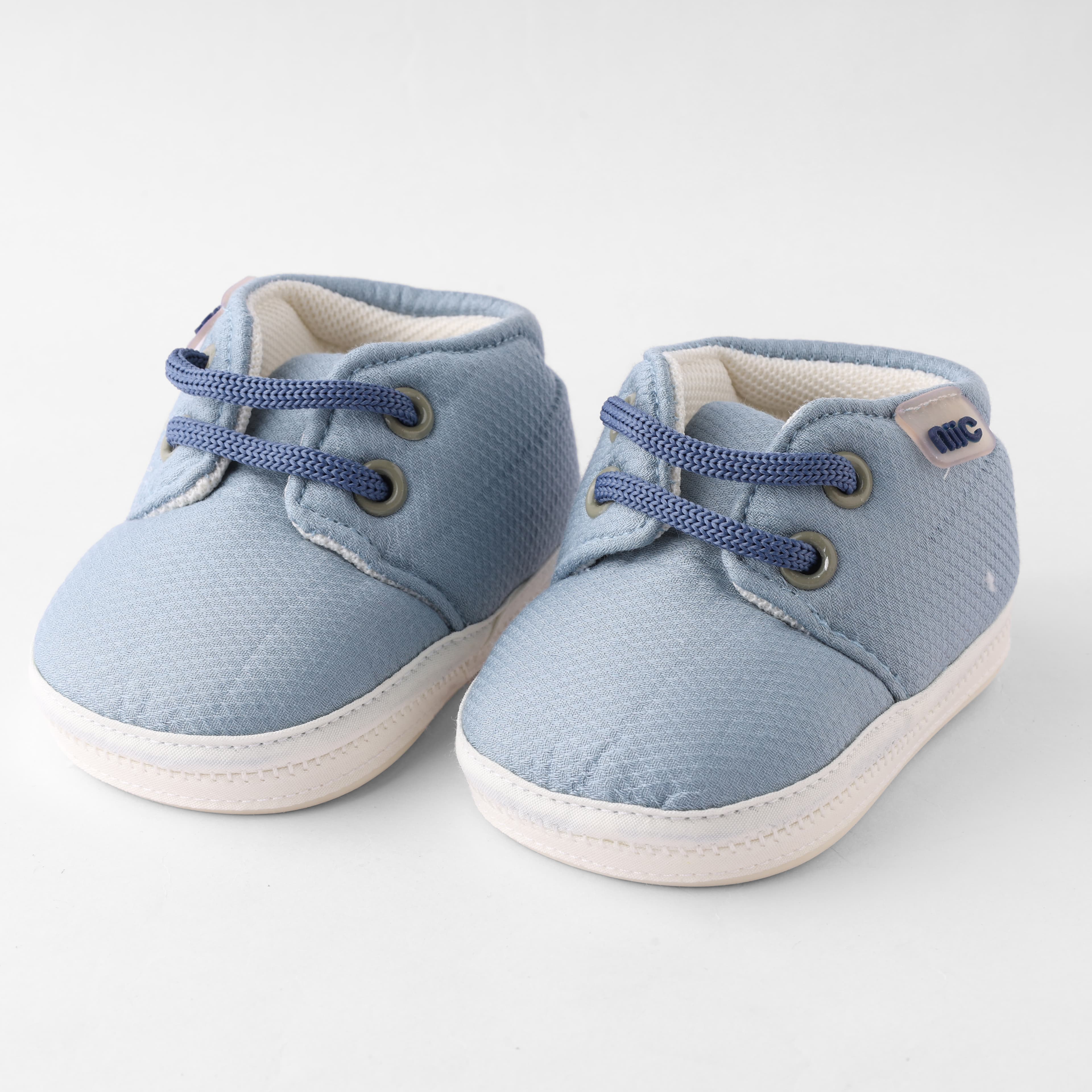 NIIC Unisex Light Sky Blue Booties | Solid Pattern | Casual & Daily Wear | Hand Wash