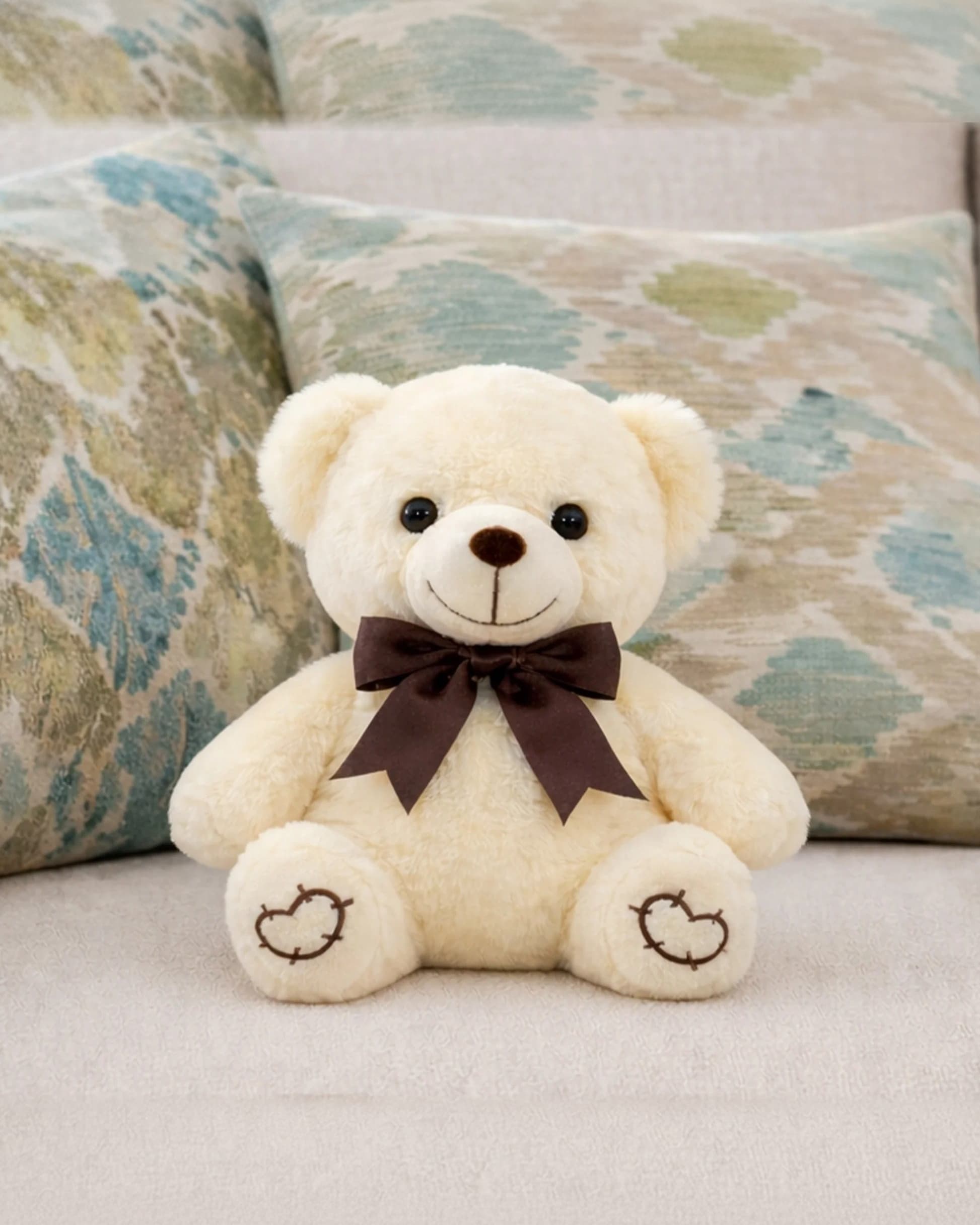 Kidology Soft & Cuddly Stuffed Teddy Bear for Kids | Plush Hugging Toy for Playtime, Sleep & Gifting - Cream