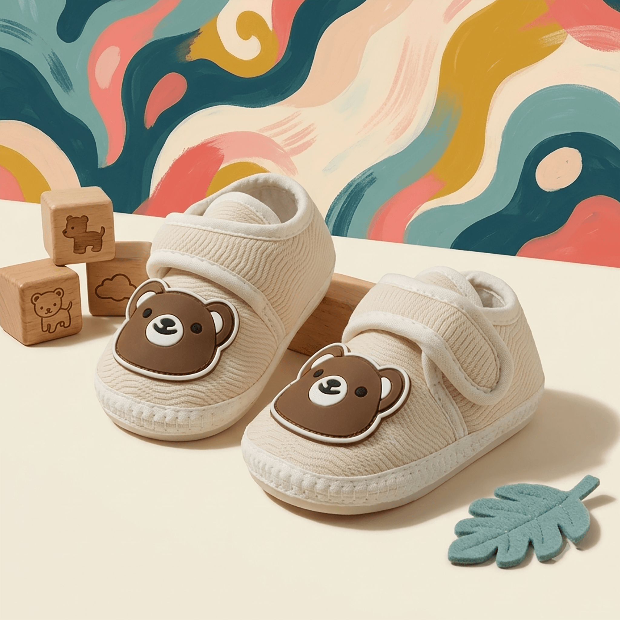 Baby Booties Cream – Soft and Comfortable Footwear for Newborn Babies