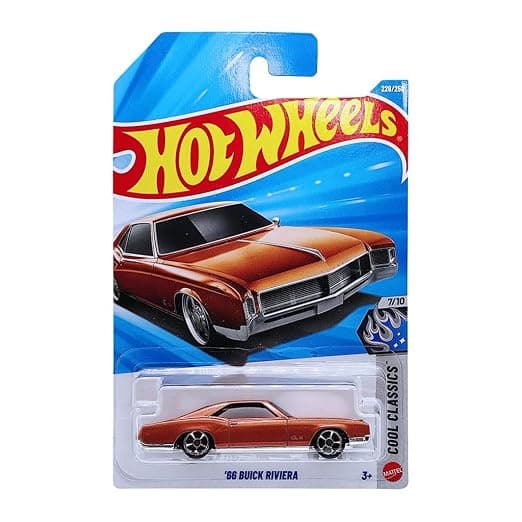 Hot Wheels '66 Buick Riviera Metallic Bronze Cool Classics Series Die-Cast Collectible Toy Car for Kids & Collectors
