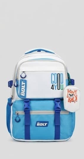 Bolt Kids School Bag | "Good 4 You" Print | Stylish Backpack for Boys & Girls | School, Travel & Everyday Use