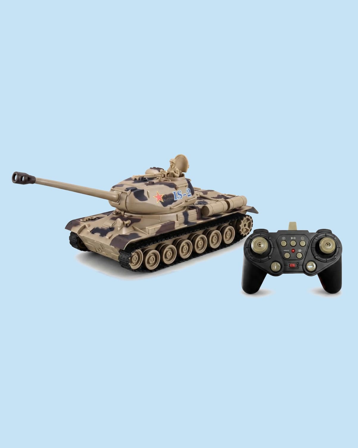 Toy Temple 2.4GHz Remote Control Military Tank Toy with 15 Full Functions, Light & Sound, Infrared Battle Mode