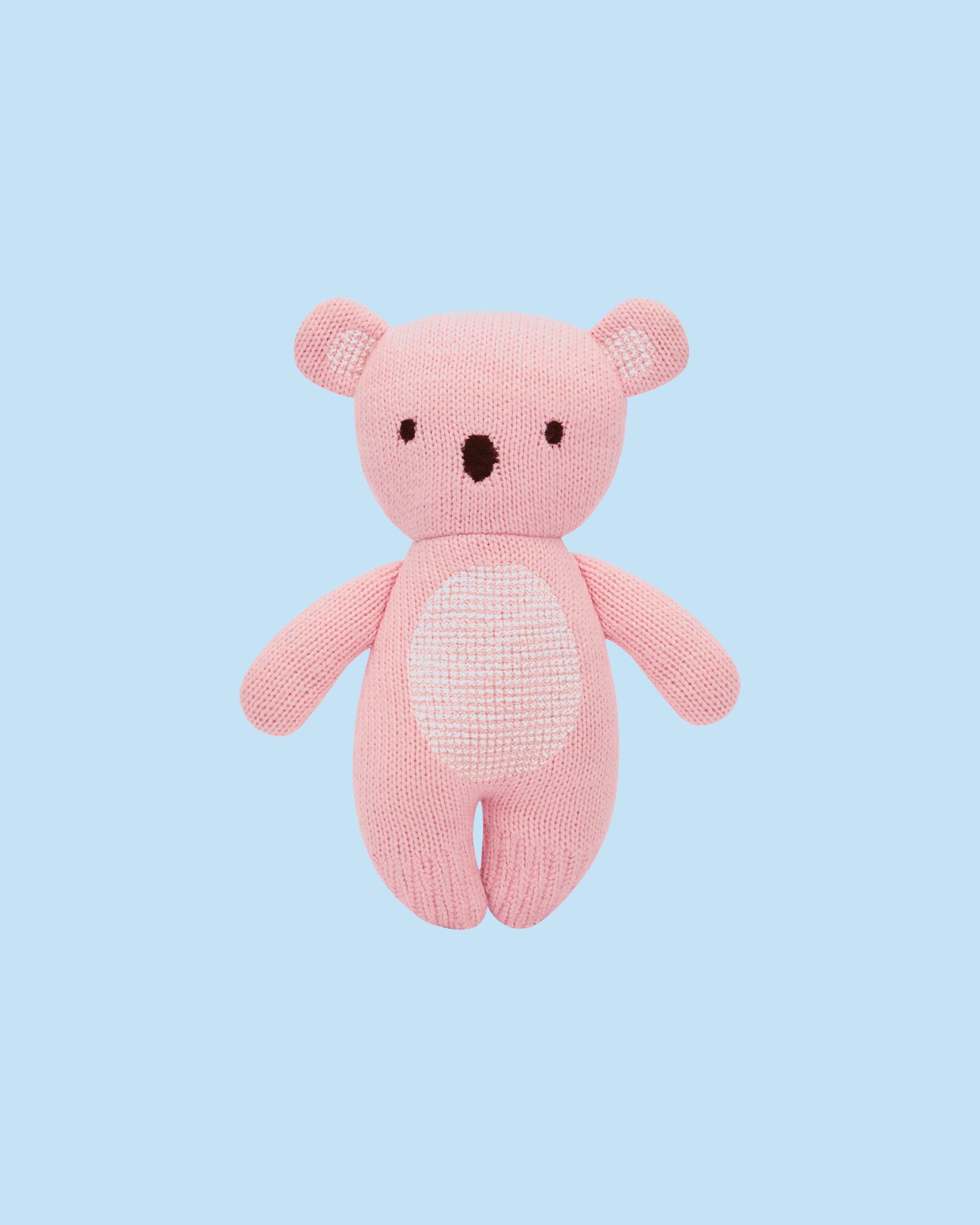 Abracadabra Milo the Teddy Knitted Toy – Pink | Soft Handcrafted Plush Teddy Bear for Babies, Toddlers & Kids