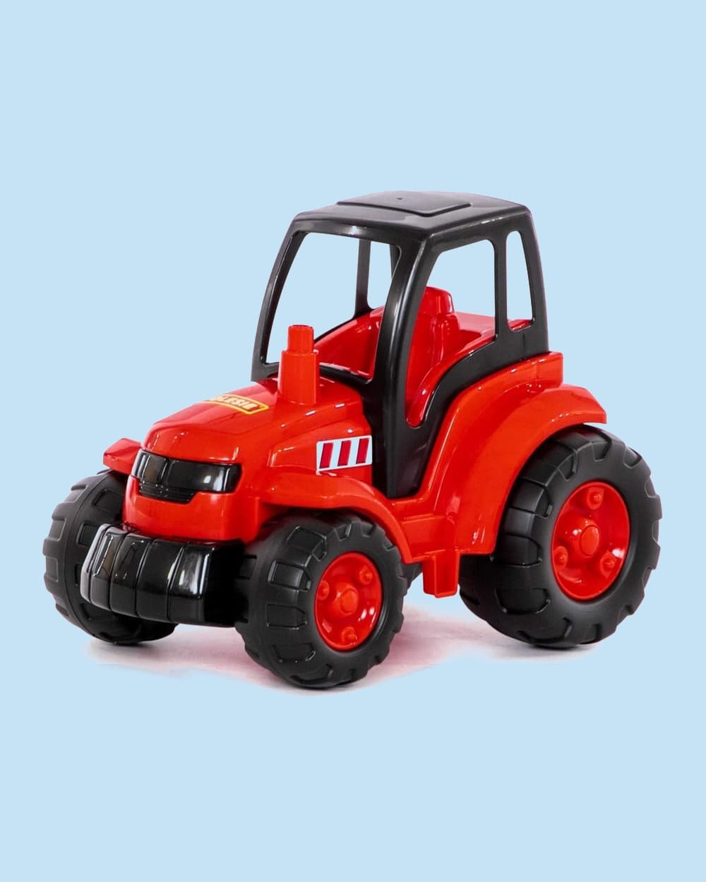 DEODAP Friction Powered Red Tractor Toy for Kids | Push & Go Free Wheel Farm Vehicle | Battery-Free (1 Pc)