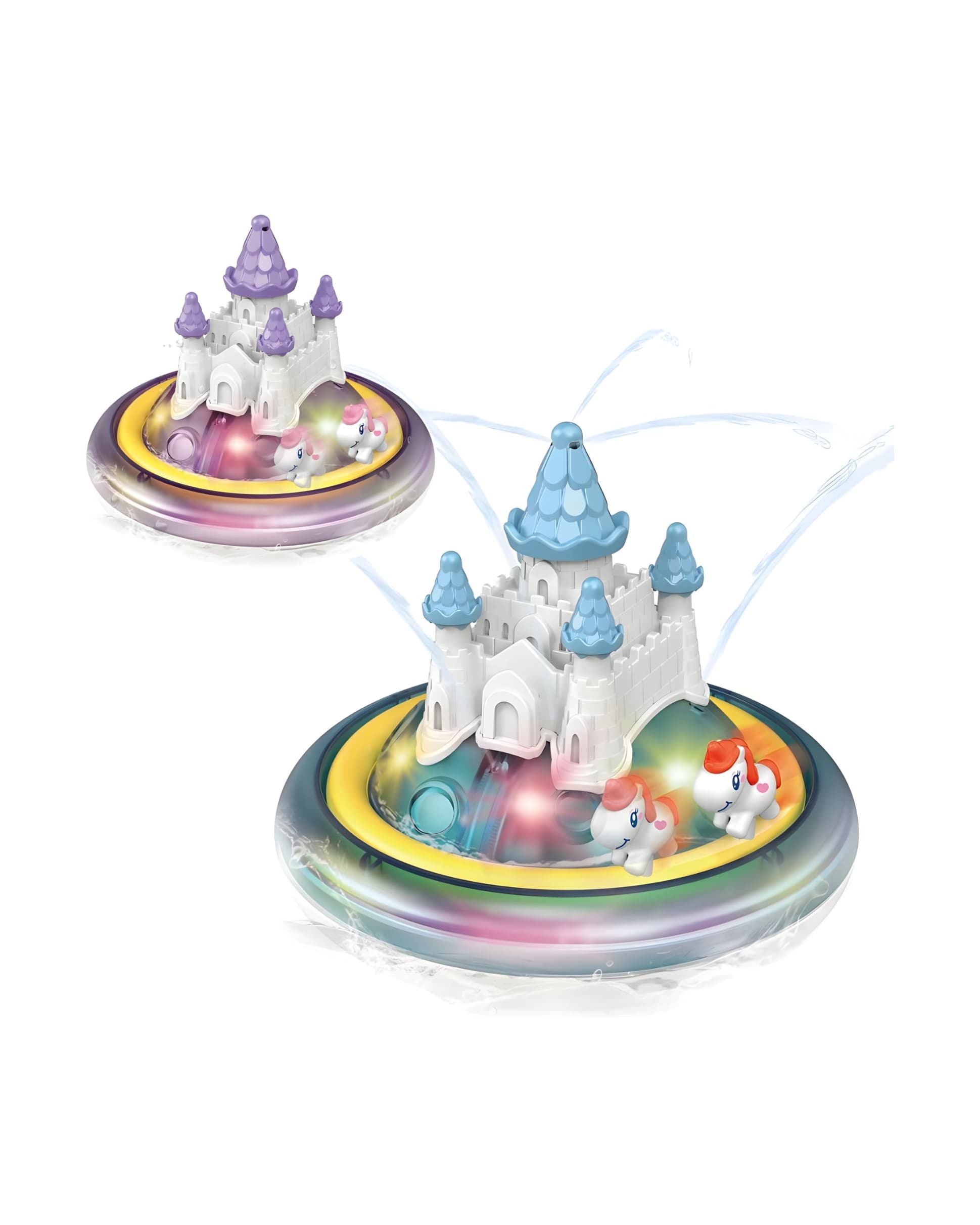 Jollyora Baby Bath Toys for Toddlers - Rotating Spray Water Toy - Light Up Baby Bath Toys - Automatic Induction Sprinkler Shower Toys with LED- PACK OF 1- COLOR MAY VARY
