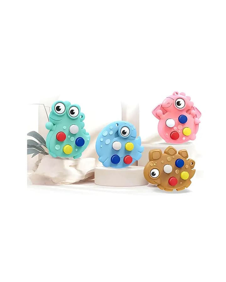 NEGOCIO Push & Pop It Fidget Toy for Infant Kids Sensory Interactive Game Made of Food-Grade Silicone Bubble Poppet Popin Sound Toy- PACK OF 1 - COLOR MAY VARY