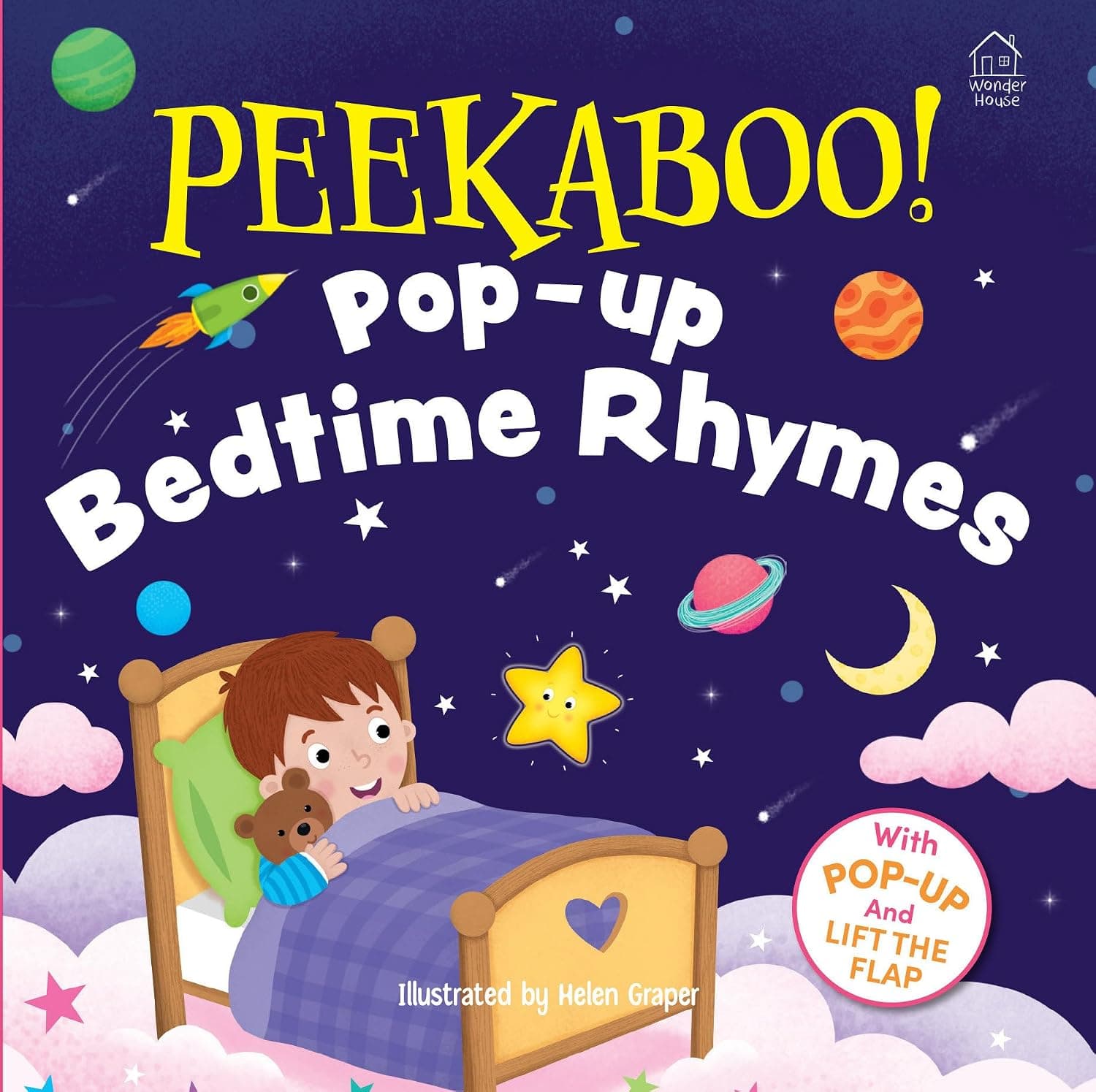 Peek-a-Boo Pop-Up Bedtime Rhymes | Interactive Nursery Rhymes Book for Kids | Fun Bedtime Story Book