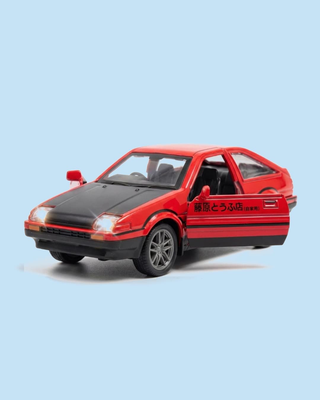 Die-Cast Alloy Toy Car 1:32 with Light & Sound, Pull Back Action, Openable Doors, Metal Model Vehicle for Kids, Red