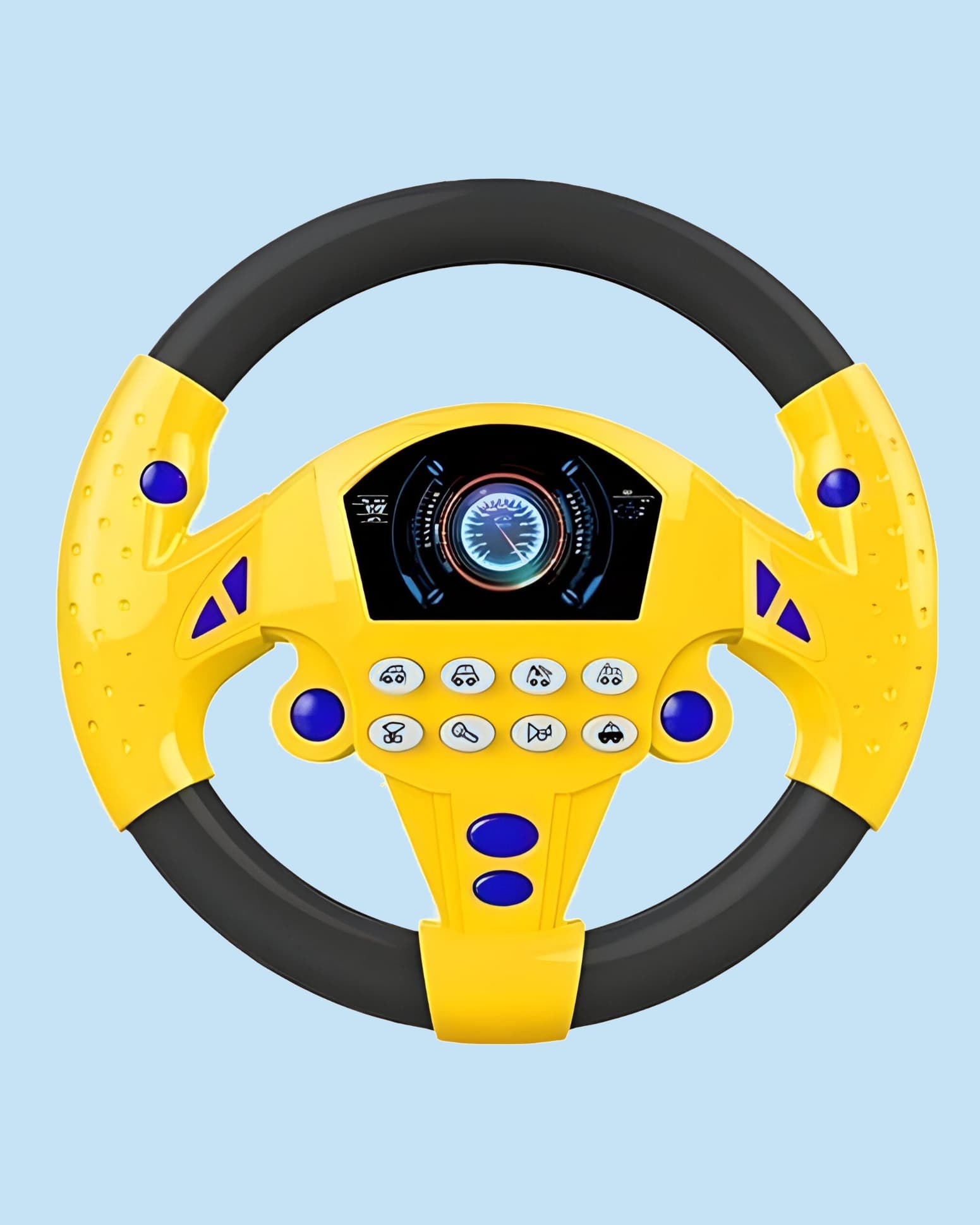 Jollyora Steering Wheel Toy Simulate Driving Car Copilot Steering Wheel Electric Baby Toys with Sound Driving Vocal Toy Kids- PACK OF 1- COLOR MAY VARY