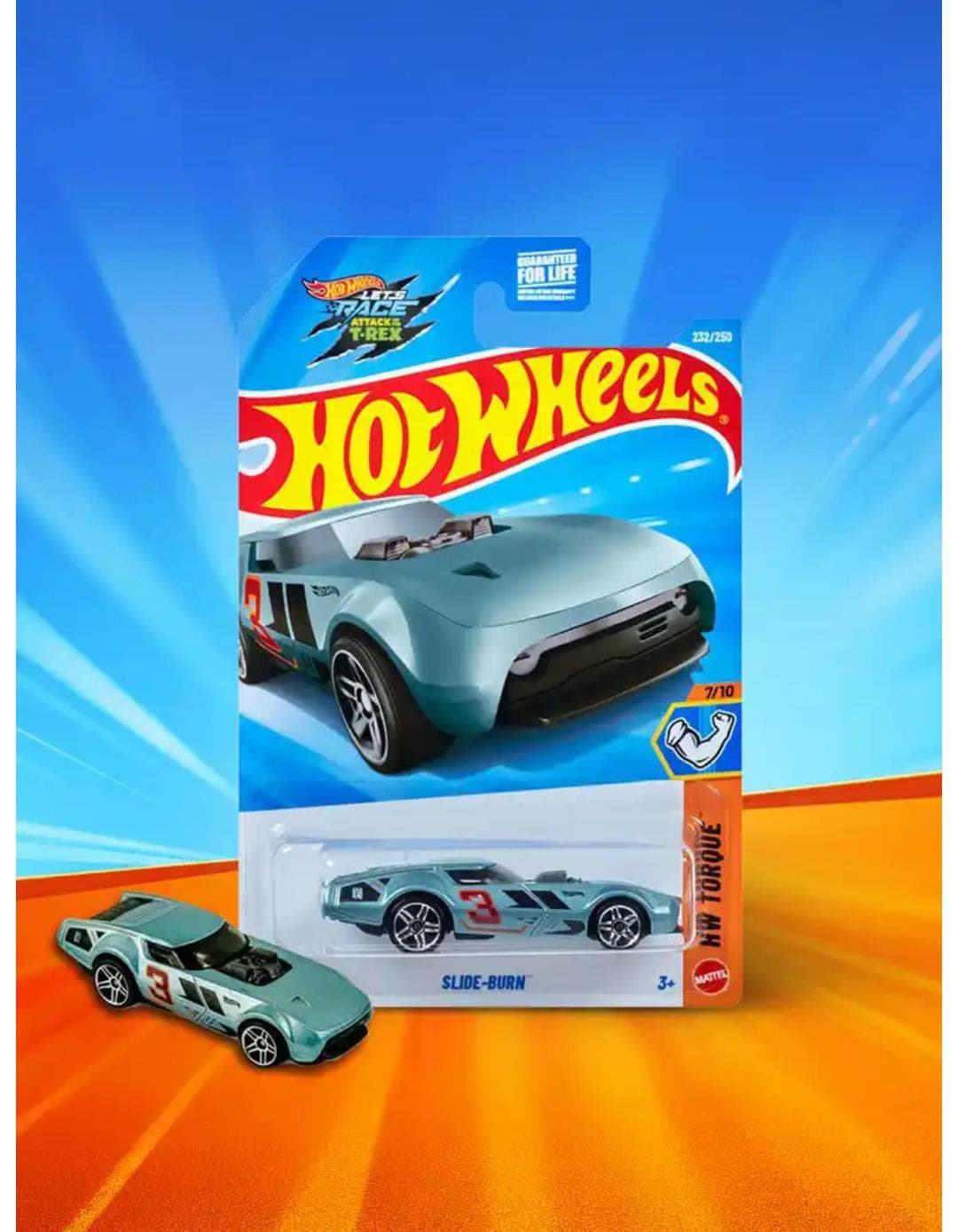 Hot Wheels Slide-Burn Die-Cast Toy Car | HW Torque Series | Blue Sports Car Model | Collectible Toy for Kids 3+