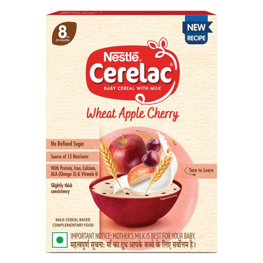Nestlé CERELAC Baby Cereal with Milk (350g): Nutritious & Easy-to-Digest Meal for Babies Aged 8 to 24 Months