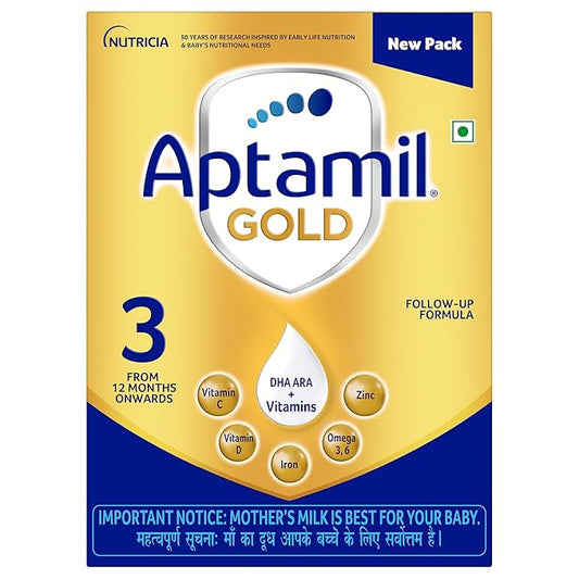 Aptamil Gold Follow Up Infant Formula Milk Powder, Stage 3, 12+ Months, 400g BIB Pack