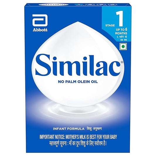 Similac Infant Formula Stage 1 – 400g Box (Up to 6 Months), Palm Olein Oil-Free, Supports Immune System & Bone Development Powder