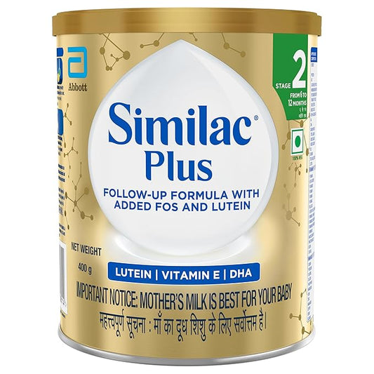 Similac Infant Plus Stage 2 Follow-Up Formula – 400g Tin (6–12 Months), with HMO, Supports Immunity & Brain Development