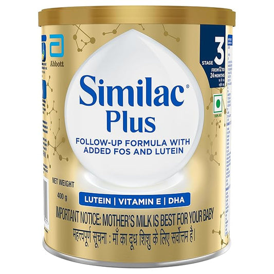 Similac Infant Plus Stage 3 Follow-Up Formula – 400g Tin (12–18 Months), with HMO, Supports Immunity & Brain Development