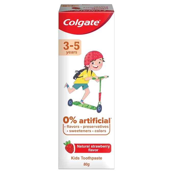 Colgate Kids Anticavity Toothpaste – Strawberry Flavour (80g): Gentle Cavity Protection with a Fun, Kid-Friendly Taste