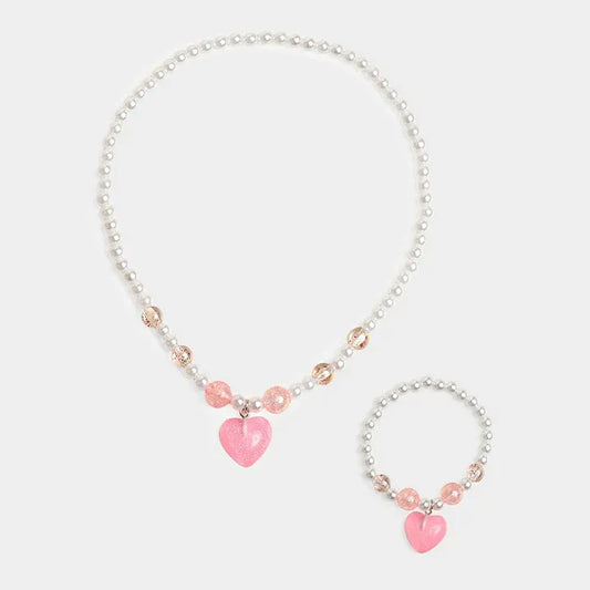 Happy Summer Pearl Necklace & Bracelet Set – Timeless, Beachy Elegance for Sunny Days, Vacations & Special Moments