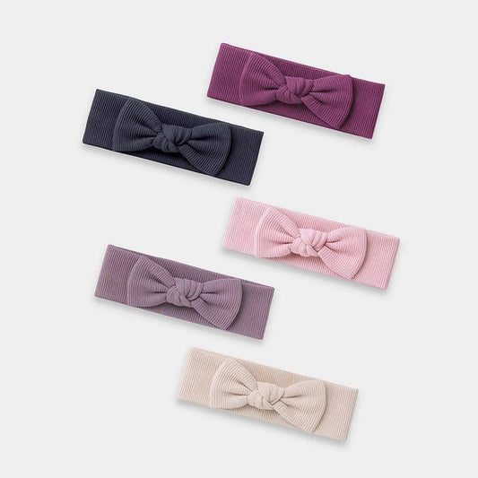 Autumn Vibes Alora Headbands – Pack of 5 Soft Fabric Bands with Fall-Inspired Colors