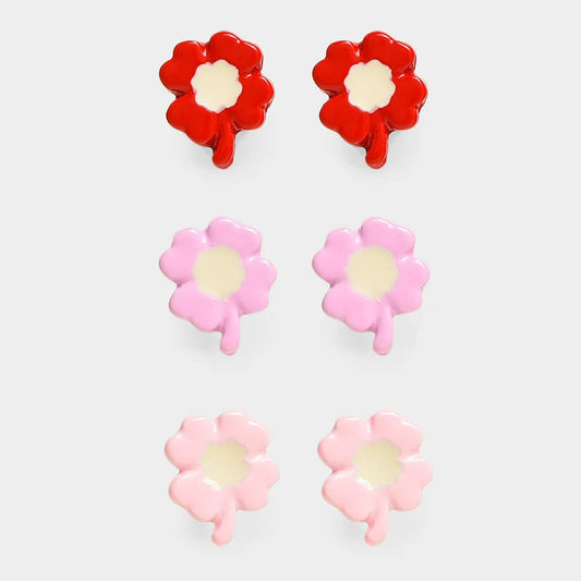 SS25 Happy Summer Posy Earrings Mix – Colorful Floral-Inspired Accessories for a Joyful Summer Vibe