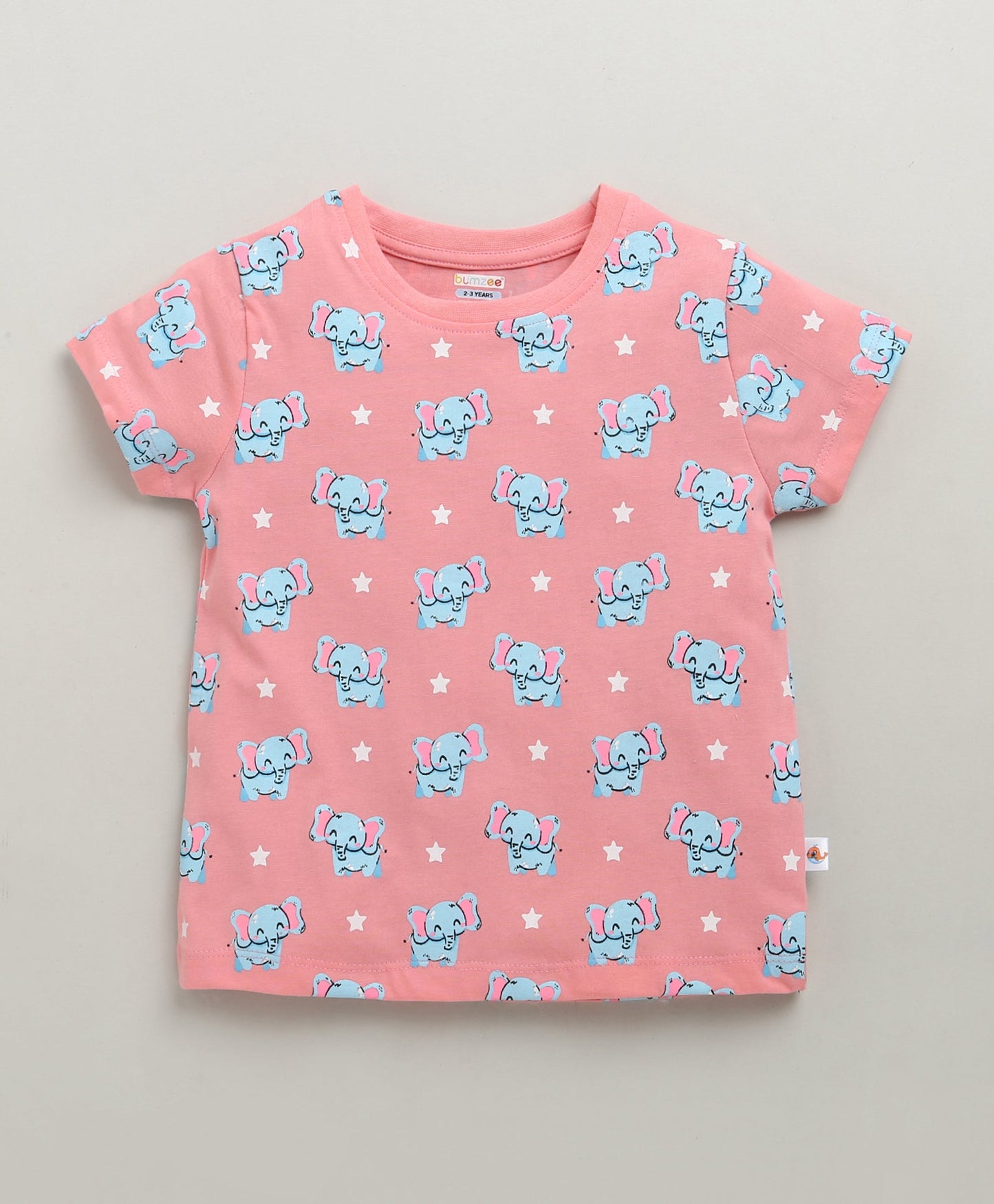 Bumzee Girls’ Printed Tee Duo – Soft Cotton, Bright Colors, Big Smiles!