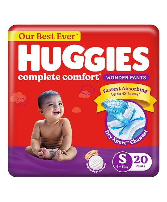 Huggies Complete Comfort Wonder Pants, Small (S) Size (4–8kg), 20 Count