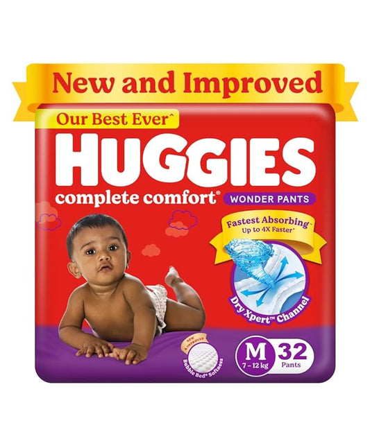 Huggies Complete Comfort Wonder Pants, Medium (M) Size, 32 Count