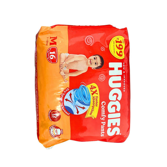 Huggies Diaper Pants - Medium (M) Size (7-12 kg), Pack of 16