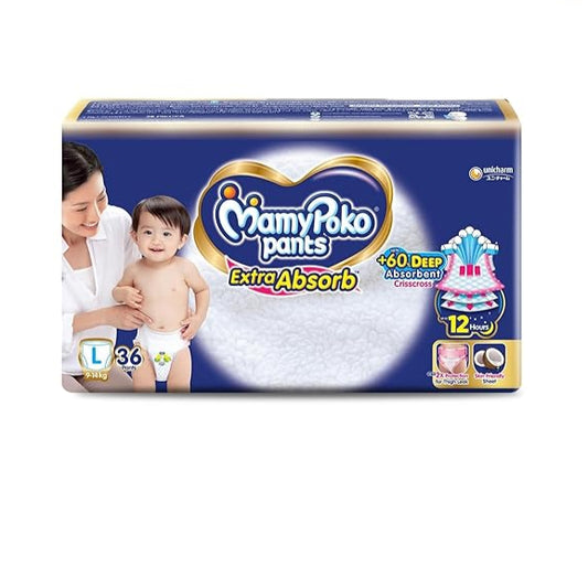 Mamypoko Pants Extra Absorb Diapers - L, 36 pcs