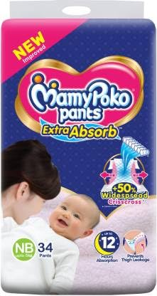 MamyPoko NB Extra Absorb Diapers (34 Pack)