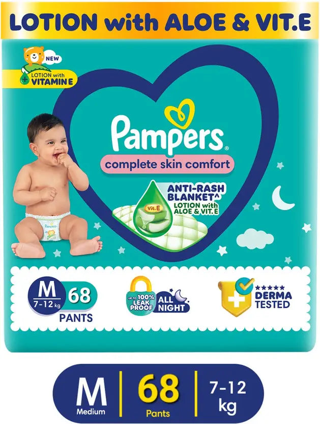 P&G Pampers Diaper Pants, Comfortable Fit, Suitable for All Skin Types - 68 Pcs