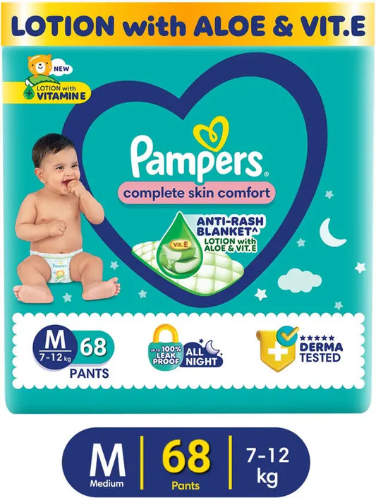 P&G Pampers Diaper Pants, Comfortable Fit, Suitable for All Skin Types - 68 Pcs