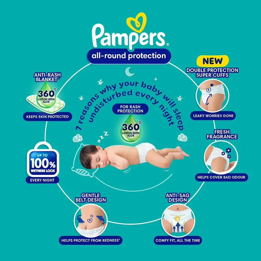 P&G Pampers Diaper Pants, Comfortable Fit, Suitable for All Skin Types - 68 Pcs