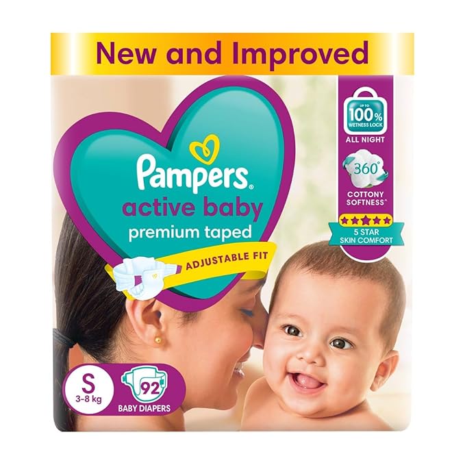 P&G Pampers Diaper Pants , Comfortable and Gentle for All Skin Types - 92 Pcs